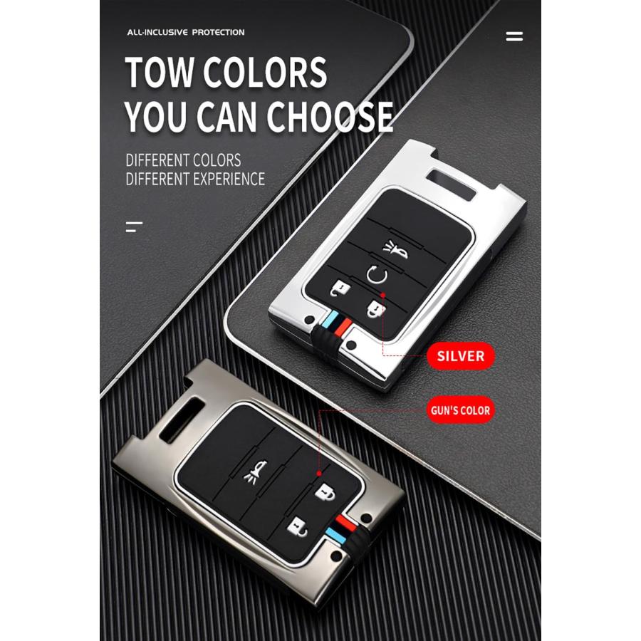 並行輸入品】Ysbxitu 5ボタンメタルリモートキーフォブカバー