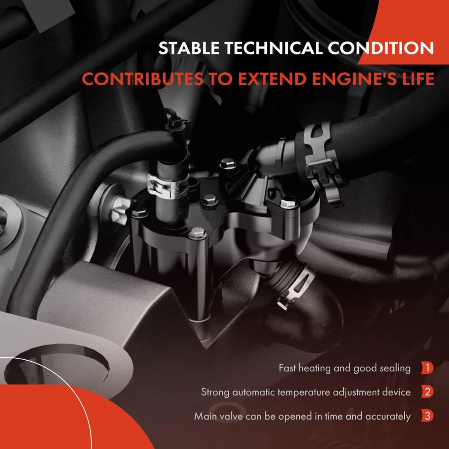 【並行輸入品】 A Premium Engine Coolant Thermostat Housing Assembly with Sensorの画像