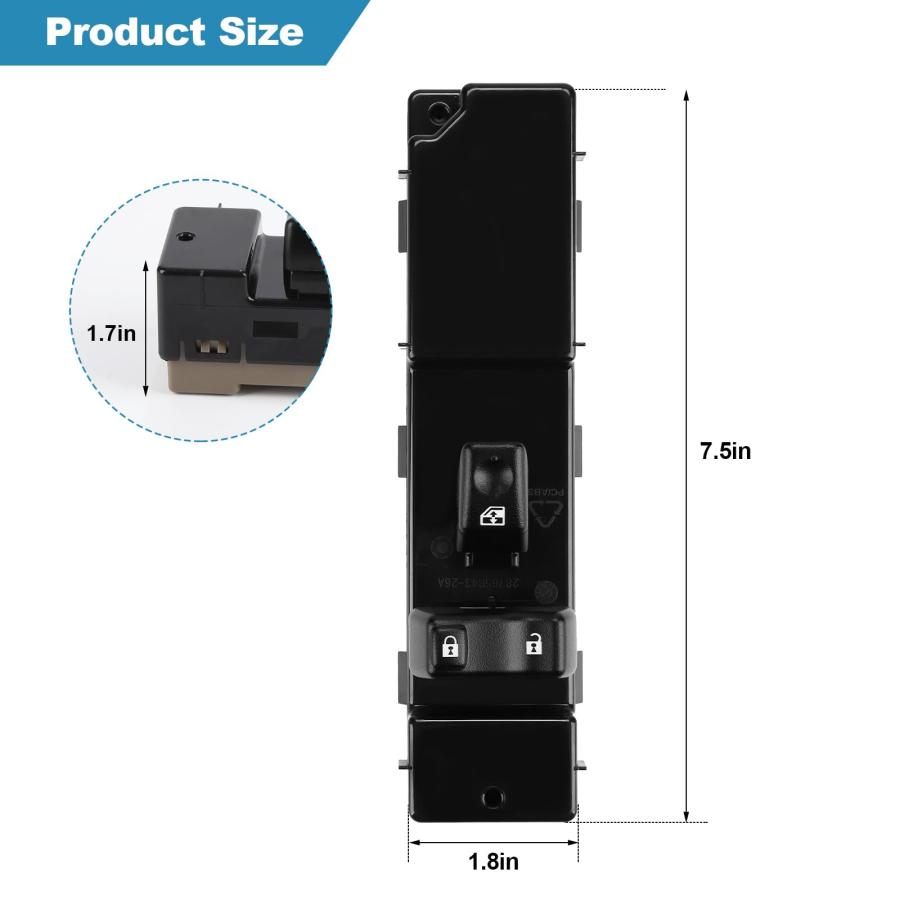 並行輸入品】19115820 フロント右助手席側パワーウィンドウスイッチ