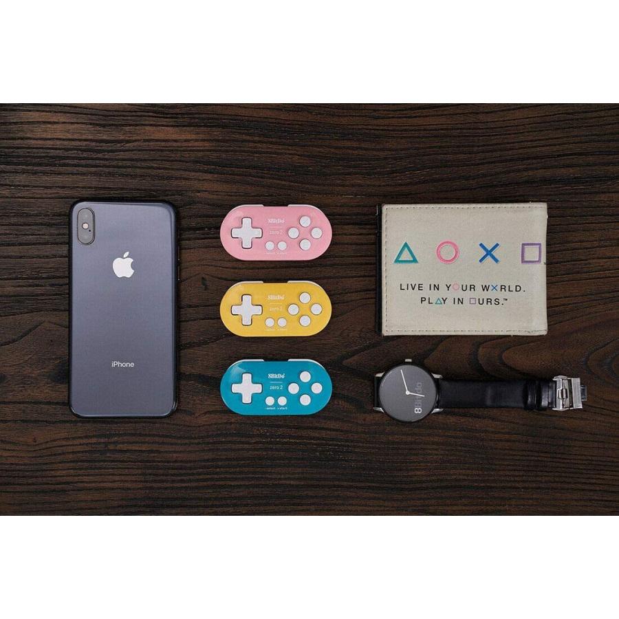 8bitdo ZERO ゲームパッド コントローラー ブルー イエロー ピンク android macOS windows Nintendo Switch ワイヤレス スマホ タブレット iPad |  | 04