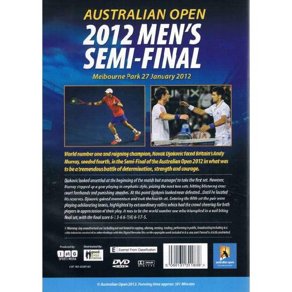 テニス全豪オープン2012準決勝　ジョコビッチ対マレー　DVD(◆リージョン2 PAL ご注文前に商品情報を必ずご確認ください)｜import5｜02