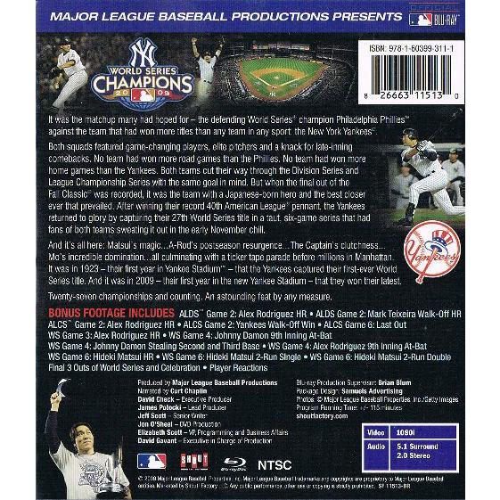 ニューヨーク・ヤンキース　2009年ワールドシリーズチャンピオンズ　松井秀喜MVP アメリカ製ブルーレイ｜import5｜02