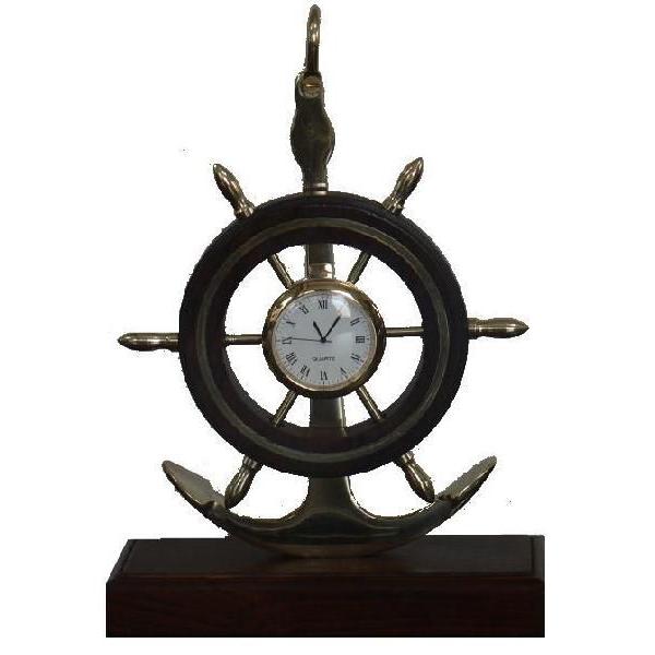 卓上時計　（錨と操舵輪）｜import5