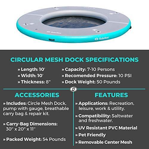 Solstice Watersports Circular Dock with Removable Mesh Center (10' Diamter)[並行輸入品]｜important｜08