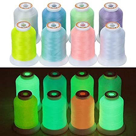 New brothread 8 Colors Luminary Glow in The Dark Embroidery Machine Thread [並行輸入品] ミシン部品、アクセサリー