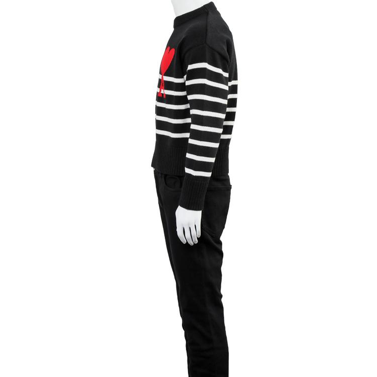 AMI PARIS アミ AMI DE COEUR クルーネック ストライプ セーター