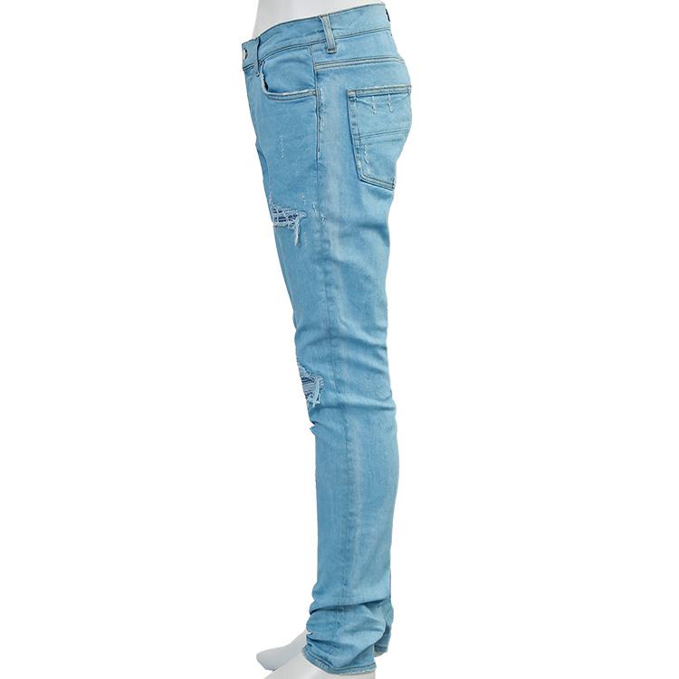 AMIRI アミリ AMDNSY1022 ASHLEY_BLUE Overdyed Mesh MX1 JEAN オーバーダイ メッシュ ダメージ デニムの画像