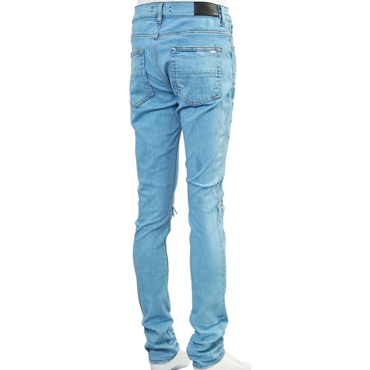AMIRI アミリ AMDNSY1022 ASHLEY_BLUE Overdyed Mesh MX1 JEAN オーバーダイ メッシュ ダメージ デニムの画像