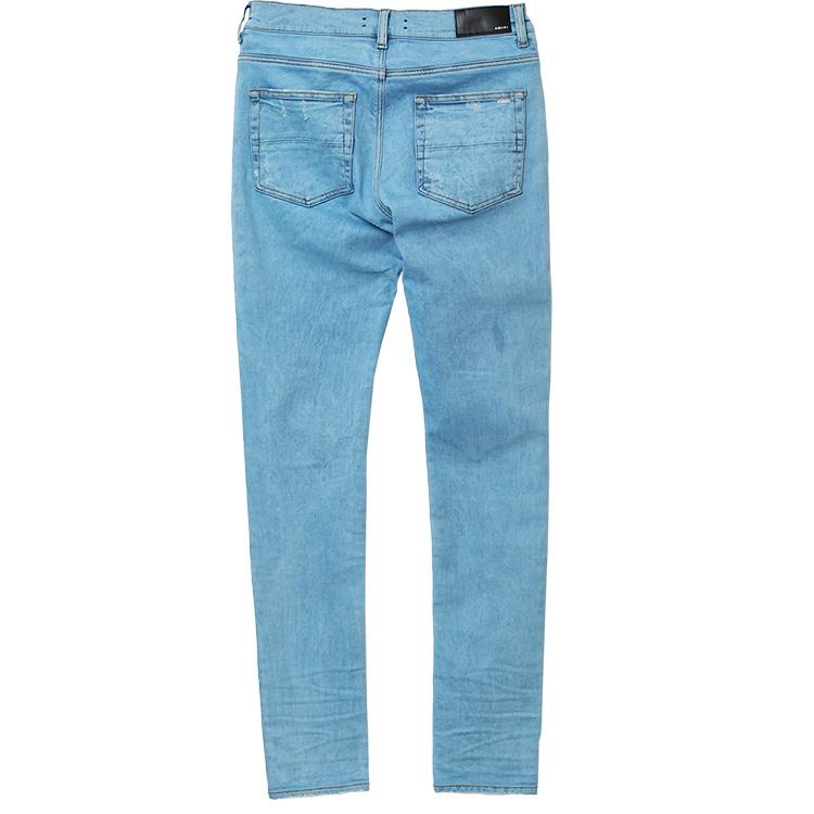 AMIRI アミリ AMDNSY1022 ASHLEY_BLUE Overdyed Mesh MX1 JEAN オーバーダイ メッシュ ダメージ デニムの画像
