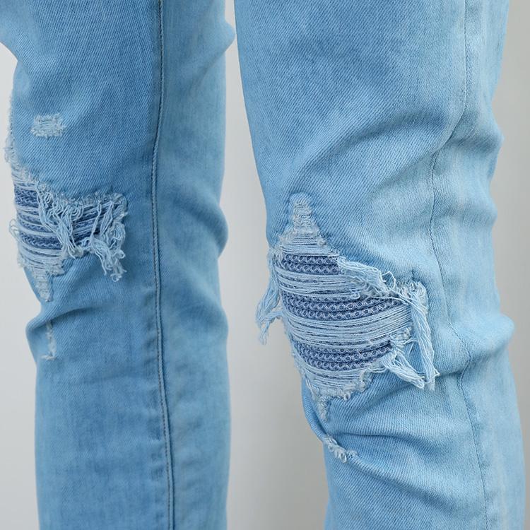 AMIRI アミリ AMDNSY1022 ASHLEY_BLUE Overdyed Mesh MX1 JEAN オーバーダイ メッシュ ダメージ デニムの画像