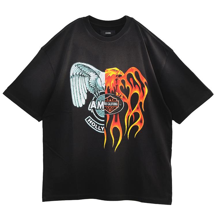 AMIRI（アミリ） Tシャツ SPLICED LOGO TEE AMTOJR1043-001 BLACK