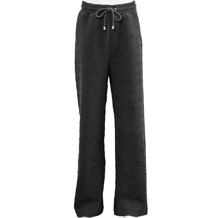 AMIRI アミリ MA QUAD 総柄 ワイド スウェットパンツ メンズ AMBMPA1022-001 BLACKの画像
