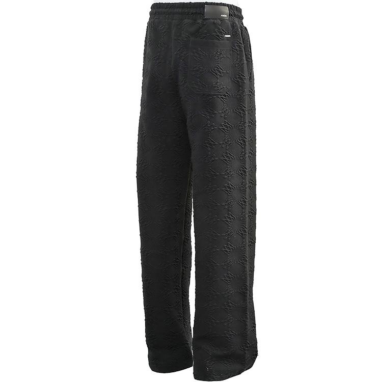 AMIRI アミリ MA QUAD 総柄 ワイド スウェットパンツ メンズ AMBMPA1022-001 BLACKの画像