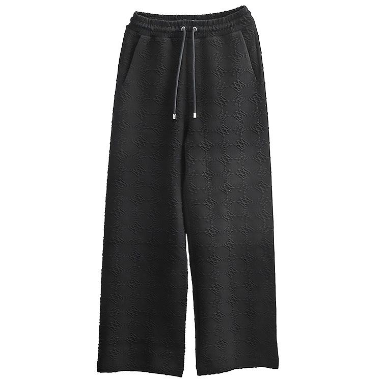 AMIRI アミリ MA QUAD 総柄 ワイド スウェットパンツ メンズ AMBMPA1022-001 BLACKの画像
