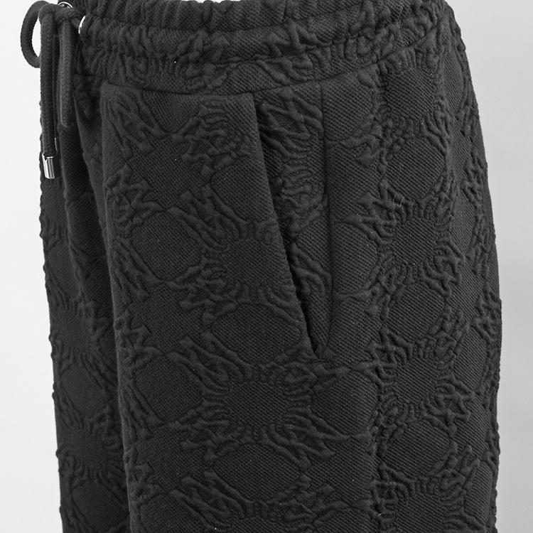 AMIRI アミリ MA QUAD 総柄 ワイド スウェットパンツ メンズ AMBMPA1022-001 BLACKの画像
