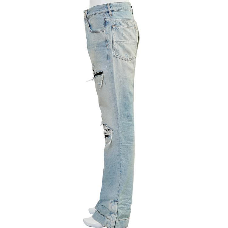 アミリ AMIRI リップド ジーンズ MX1 STRAIGHT FLARE JEAN AMBMJE1026-575 MIST INDIGOの画像