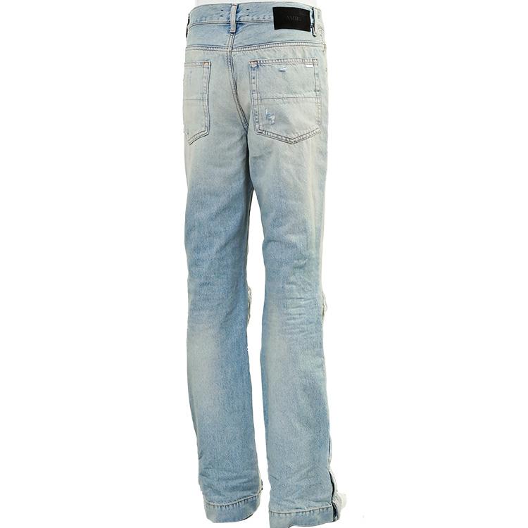 アミリ AMIRI リップド ジーンズ MX1 STRAIGHT FLARE JEAN AMBMJE1026-575 MIST INDIGOの画像