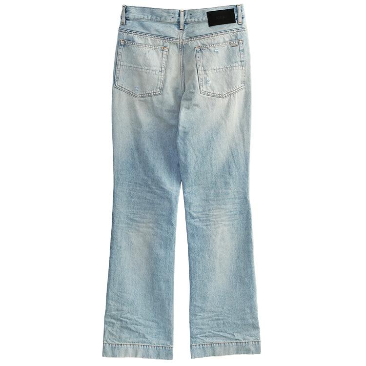 アミリ AMIRI リップド ジーンズ MX1 STRAIGHT FLARE JEAN AMBMJE1026-575 MIST INDIGOの画像