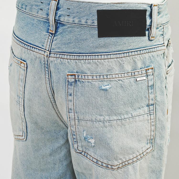 アミリ AMIRI リップド ジーンズ MX1 STRAIGHT FLARE JEAN AMBMJE1026-575 MIST INDIGOの画像