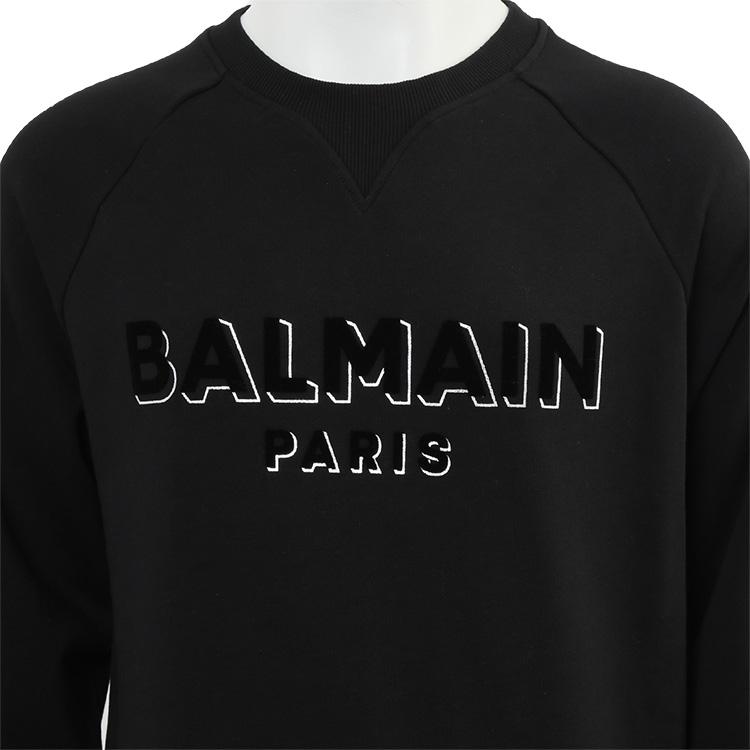 BALMAIN トレーナー メタリックフロック BH1JQ005BB99-EJO BALMAIN バルマン トレーナー メタリックフロック スウェット