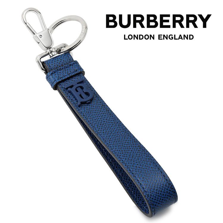 バーバリー BURBERRY モノグラムモチーフ グレイニーレザー キーリング 