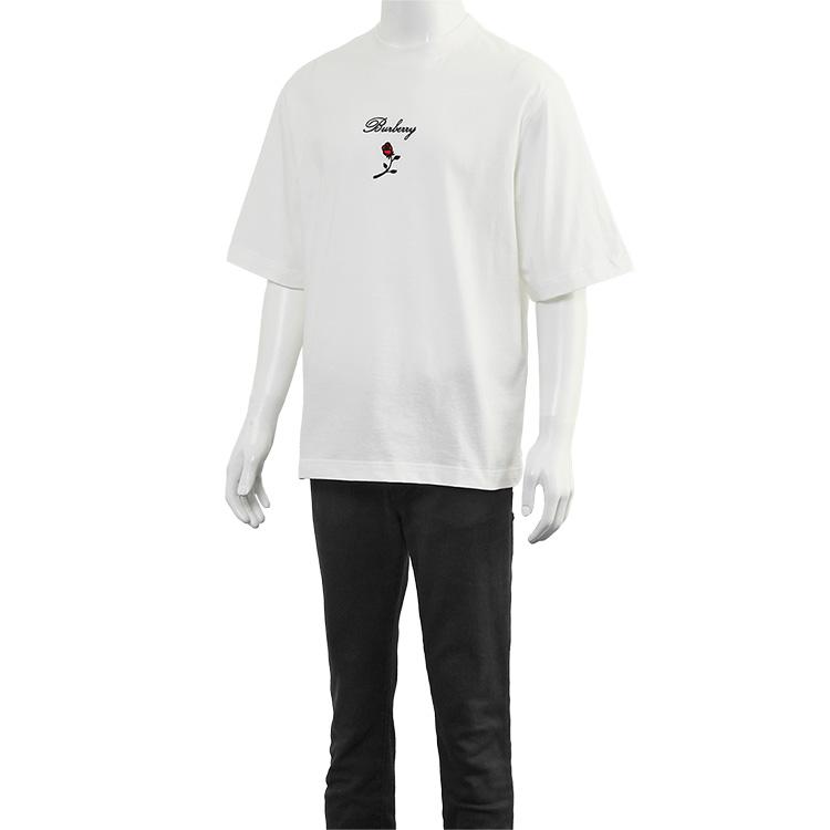 BURBERRY バーバリー ロゴ ローズ コットンTシャツ レギュラーフィット 