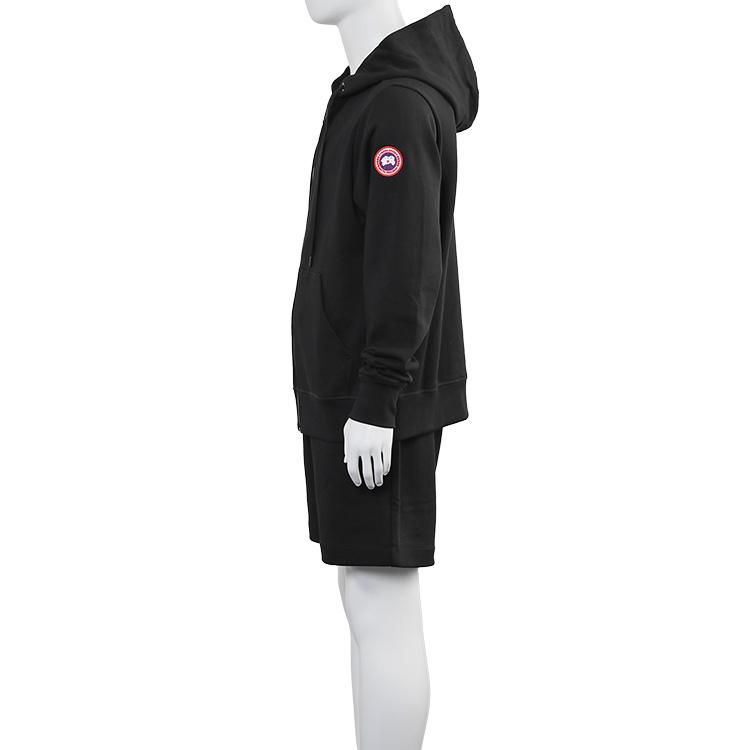 カナダグース メンズ セットアップ パーカー スウェット ハーフパンツ 7401M HURON FULL ZIP HOODY/7407M HURON SHORTS-61 BLACKの画像