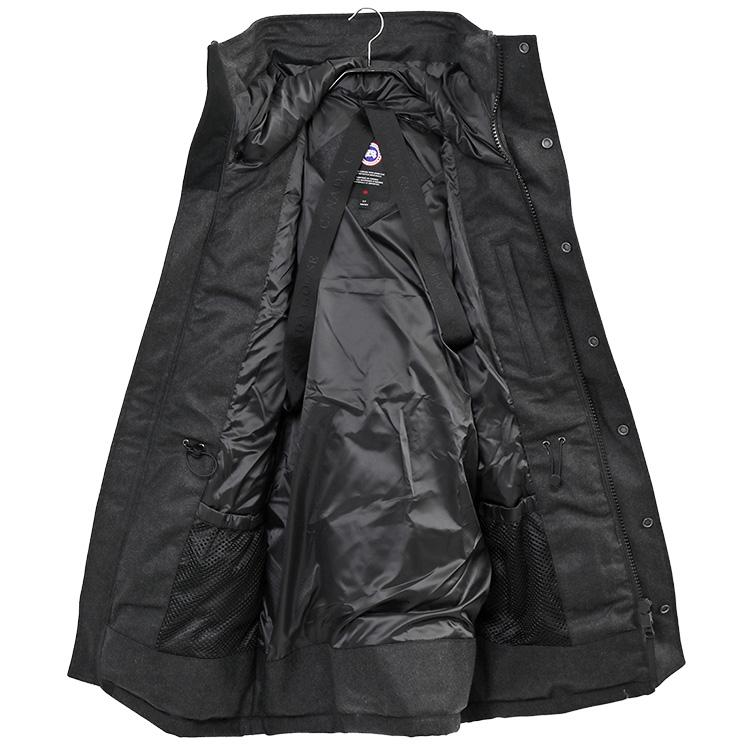 CANADA GOOSE BLACK LABEL ダウンジャケット ラングフォード パーカー ウール 2062M1-1160 CARBON MELANGE/カーボン メランジ｜importbrand-jp｜06