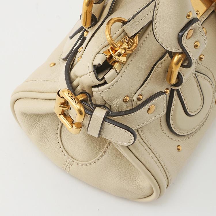 Chloé クロエパディントン　白/ゴールド Chloe（クロエ） パディントン スモールバッグ 20周年モデル