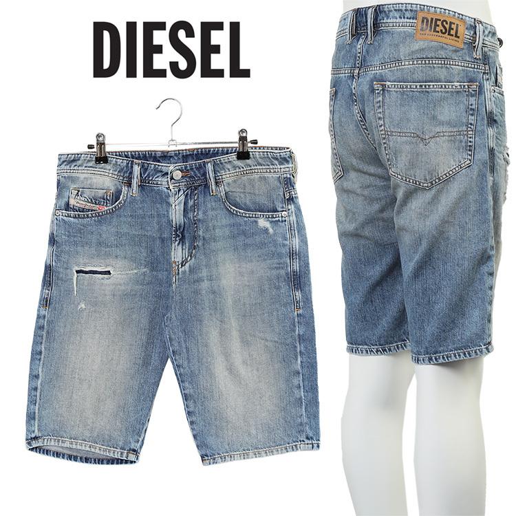 通販 激安◇ ディーゼル DIESEL デニム ハーフパンツ ダメージ加工