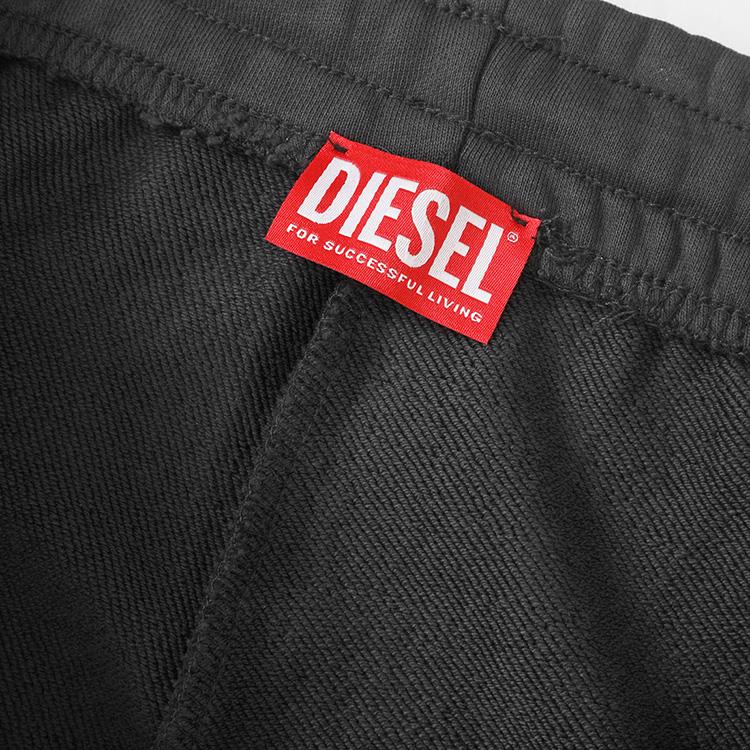 ディーゼル DIESEL セットアップ ジップスウェット スウェットパンツ メタリック オーバルD A21873/A21794-900 メンズ ブラックの画像