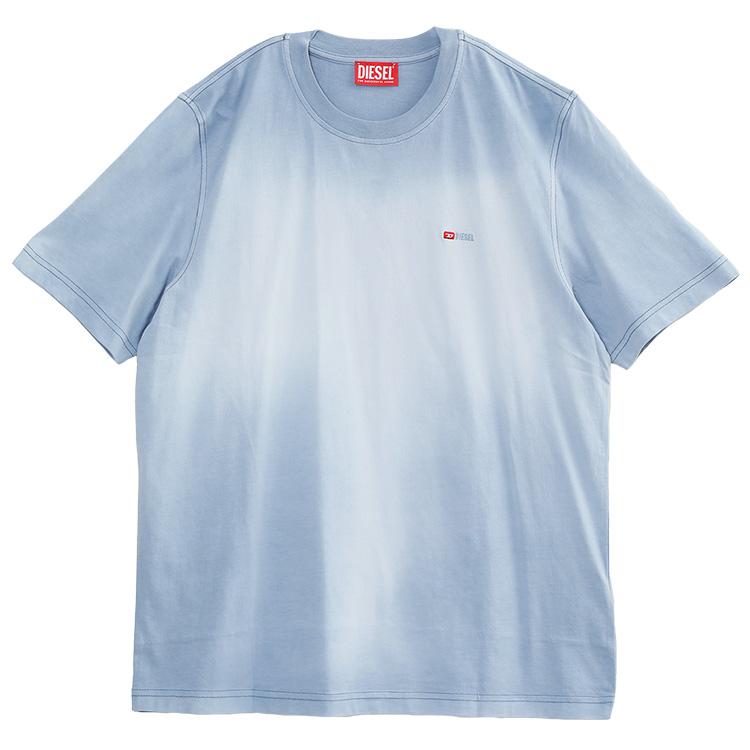 ディーゼル DIESEL セットアップ Tシャツ スウェット ハーフパンツ ブルー フェードカラー A16621/A16516-85X メンズの画像