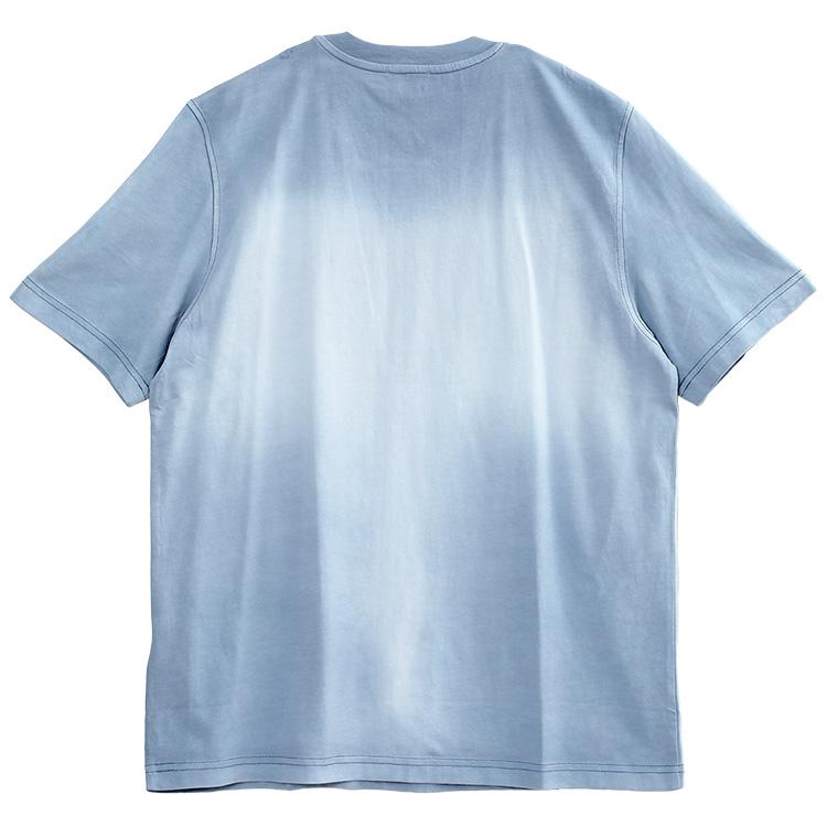 ディーゼル DIESEL セットアップ Tシャツ スウェット ハーフパンツ ブルー フェードカラー A16621/A16516-85X メンズの画像
