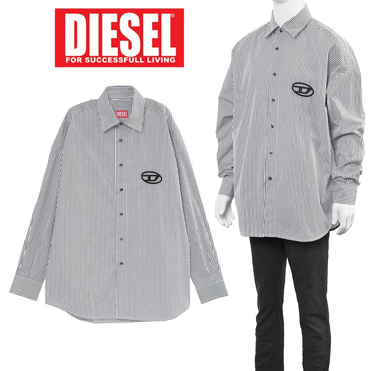 DIESEL（ディーゼル） オーバルD ストライプシャツ A10683-0DNAN S