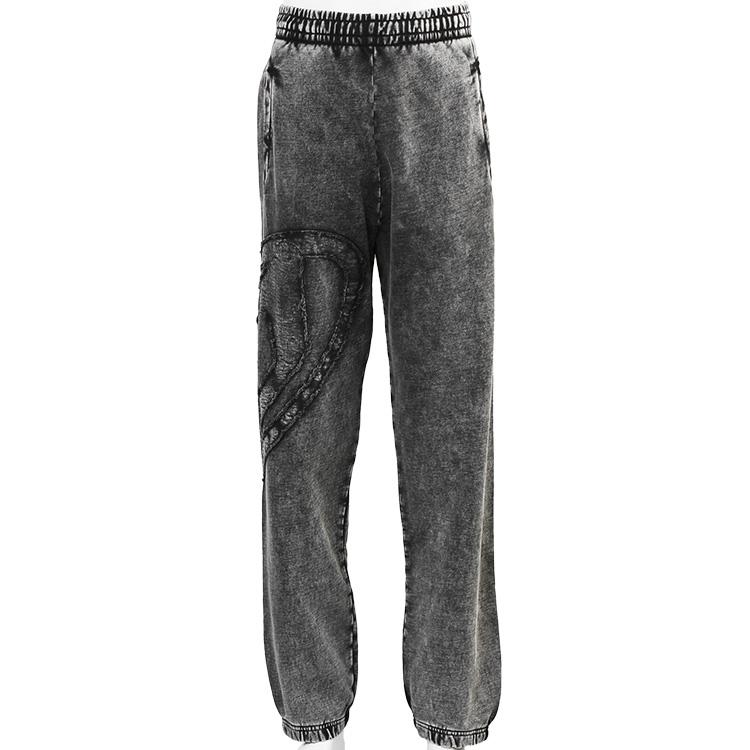 ディーゼル DIESEL スウェットパンツ オーバルD P-MARKY-DEN A19324-0KIBZ メンズ デニムライク ユーズド加工 ブラックの画像