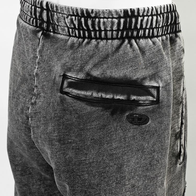 ディーゼル DIESEL スウェットパンツ オーバルD P-MARKY-DEN A19324-0KIBZ メンズ デニムライク ユーズド加工 ブラックの画像