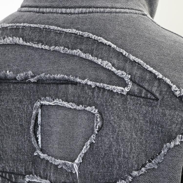 ディーゼル DIESEL オーバルD ジップアップジャケット フリース ライナー ルーズフィット A19407-0AJFN S-BATY-NEW-02Aの画像