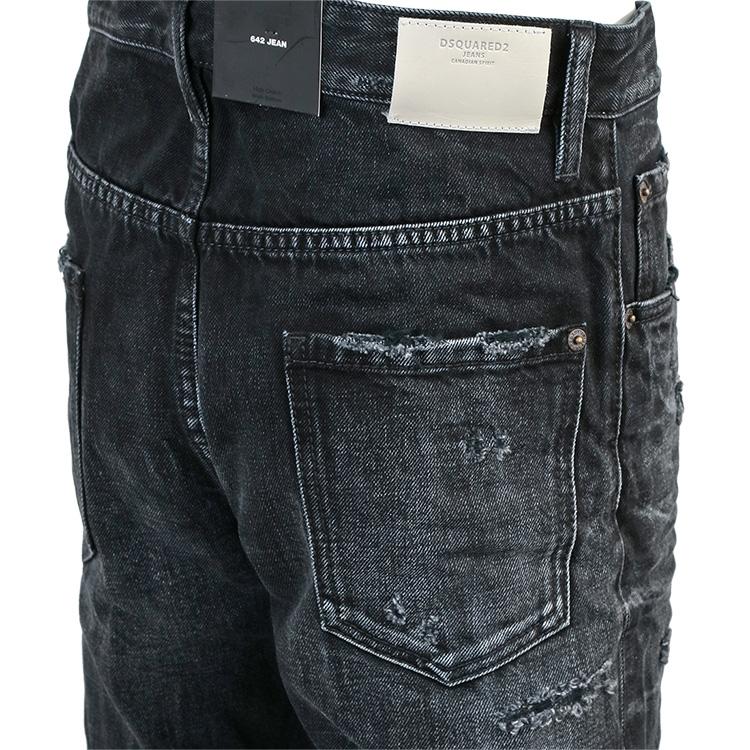 DSQUARED2（ディースクエアード） 642 ストレート ブラック ジーンズ