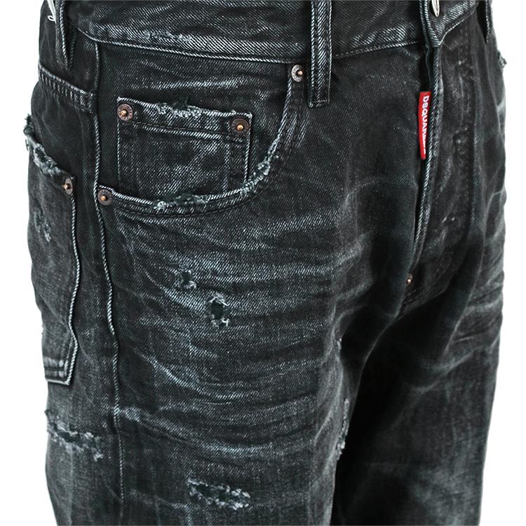 DSQUARED2（ディースクエアード） 642 ストレート ブラック ジーンズ