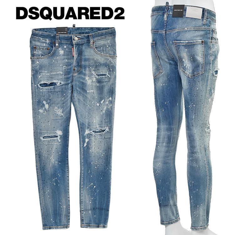 DSQUARED2 ディースクエアード ラインストーン ジーンズ SUPER