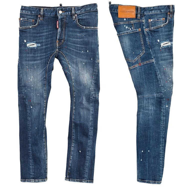 ディースクエアード DSQUARED2 ジーンズ Biker ミディアムウォッシュ メンズ S74LB1897-S30664-470の画像