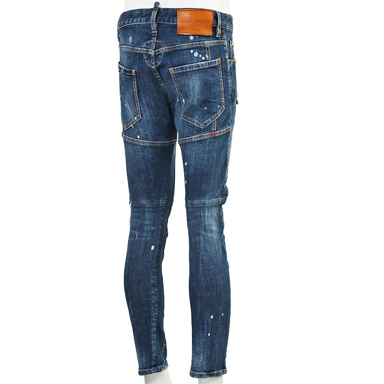 ディースクエアード DSQUARED2 ジーンズ Biker ミディアムウォッシュ メンズ S74LB1897-S30664-470の画像