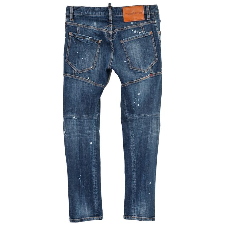 ディースクエアード DSQUARED2 ジーンズ Biker ミディアムウォッシュ メンズ S74LB1897-S30664-470の画像