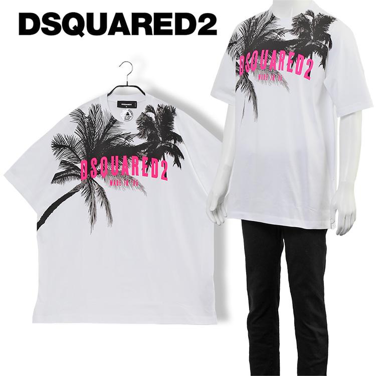 ディースクエアード DSQUARED2 パームツリー Tシャツ D2 Palms Slouch 