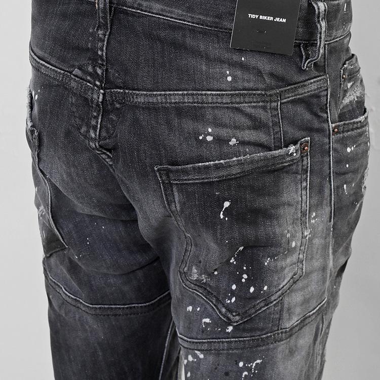 DSQUARED2 バイカー ジーンズ BLACK DIAMOND & STUDS WASH TIDY BIKER JEANS S74LB1431-S30503-900｜importbrand-jp｜15