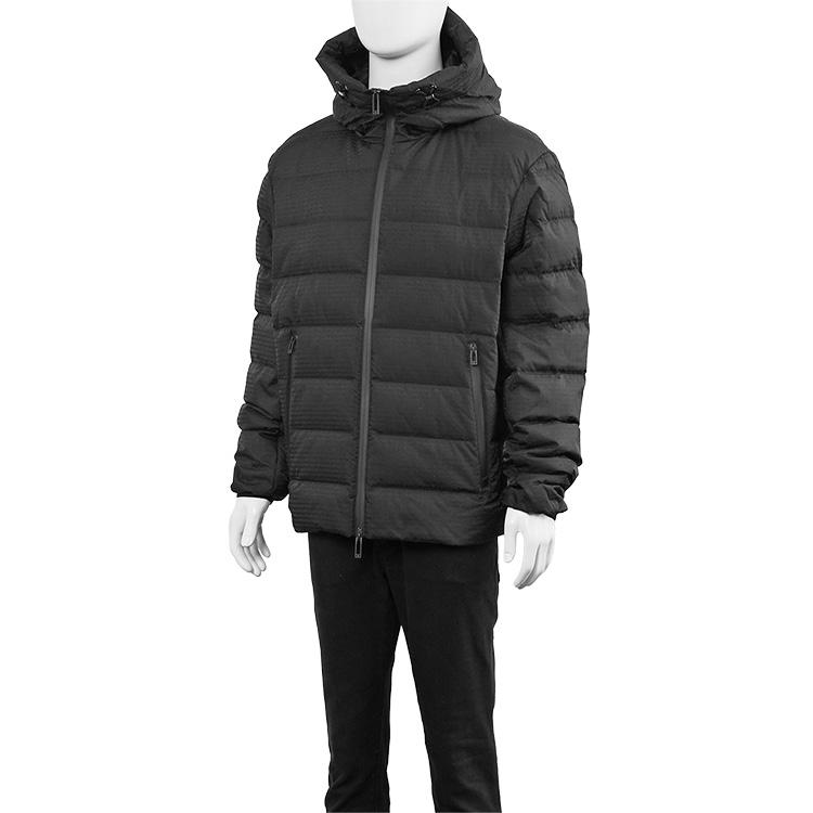 EMPORIO ARMANI アルマーニ メンズ 総柄 ダウン フード付き ナイロン