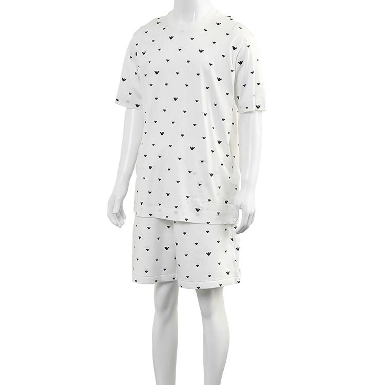 エンポリオアルマーニ EMPORIO ARMANI セットアップ Tシャツ ハーフパンツ マイクロイーグル総刺繍 EM001400/EM001403-AF10017-F0085の画像