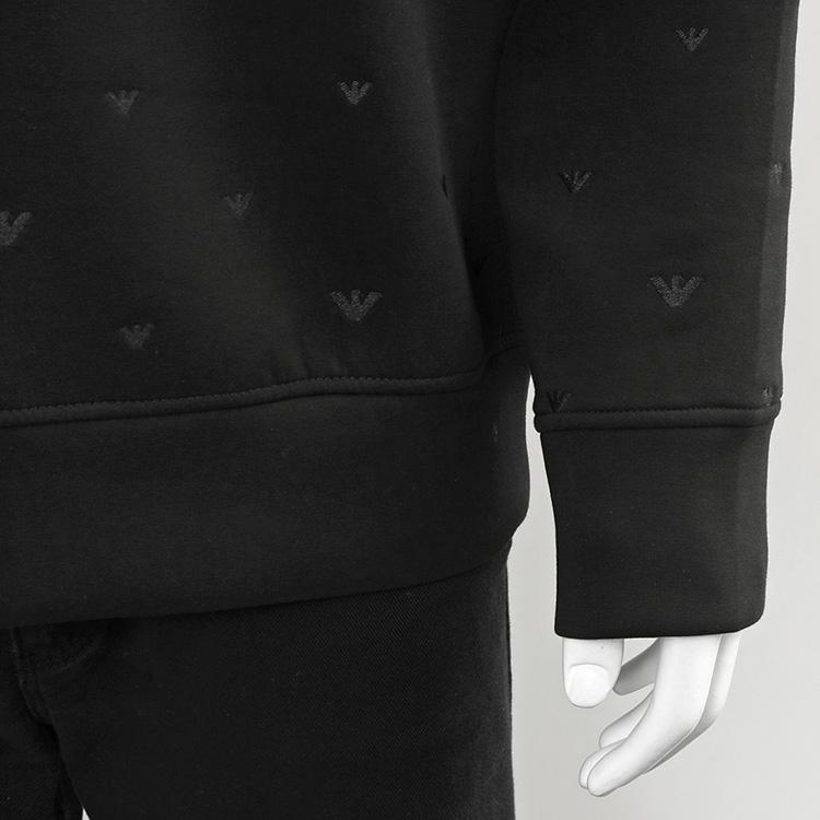 エンポリオアルマーニ EMPORIO ARMANI パーカー ASV フード付きスウェットシャツ ダブルジャージー マイクロイーグル総刺繍 EM001402-AF10013-F0185の画像