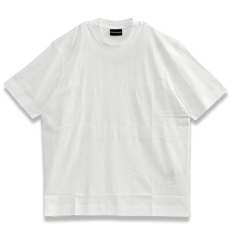 EMPORIO ARMANI Tシャツ 半袖 メンズ EM000943 AF107620 F0091 EMPORIO ARMANI アルマーニ 同色ロゴ Tシャツ ジャガードロゴ