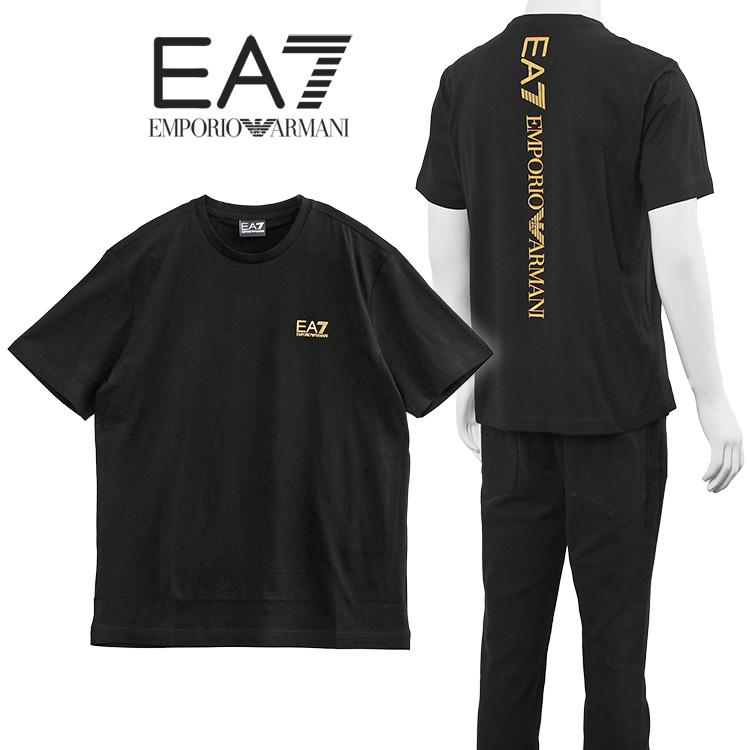 EA7 Tシャツ バックプリント 縦ロゴ 7M000567-AF10375-MC001 EA7 Tシャツ Logo Series バックプリント 縦ロゴ ブラック